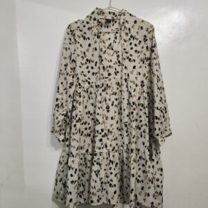 Home animal print tiered tunic dress like new